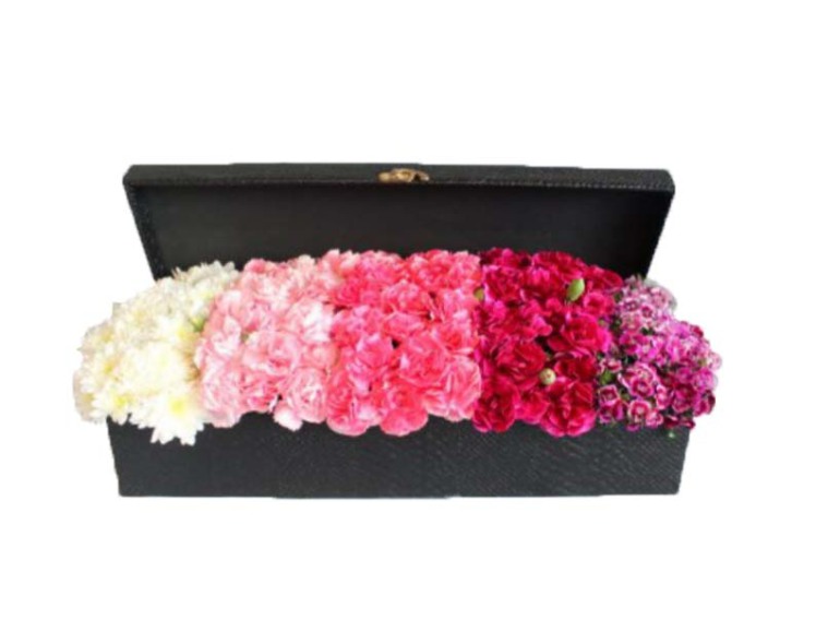 خرید و قیمت باکس گل قدح نور باکس گل ارزان گل ایرانی نماد گل میخک باکس گل رنگی